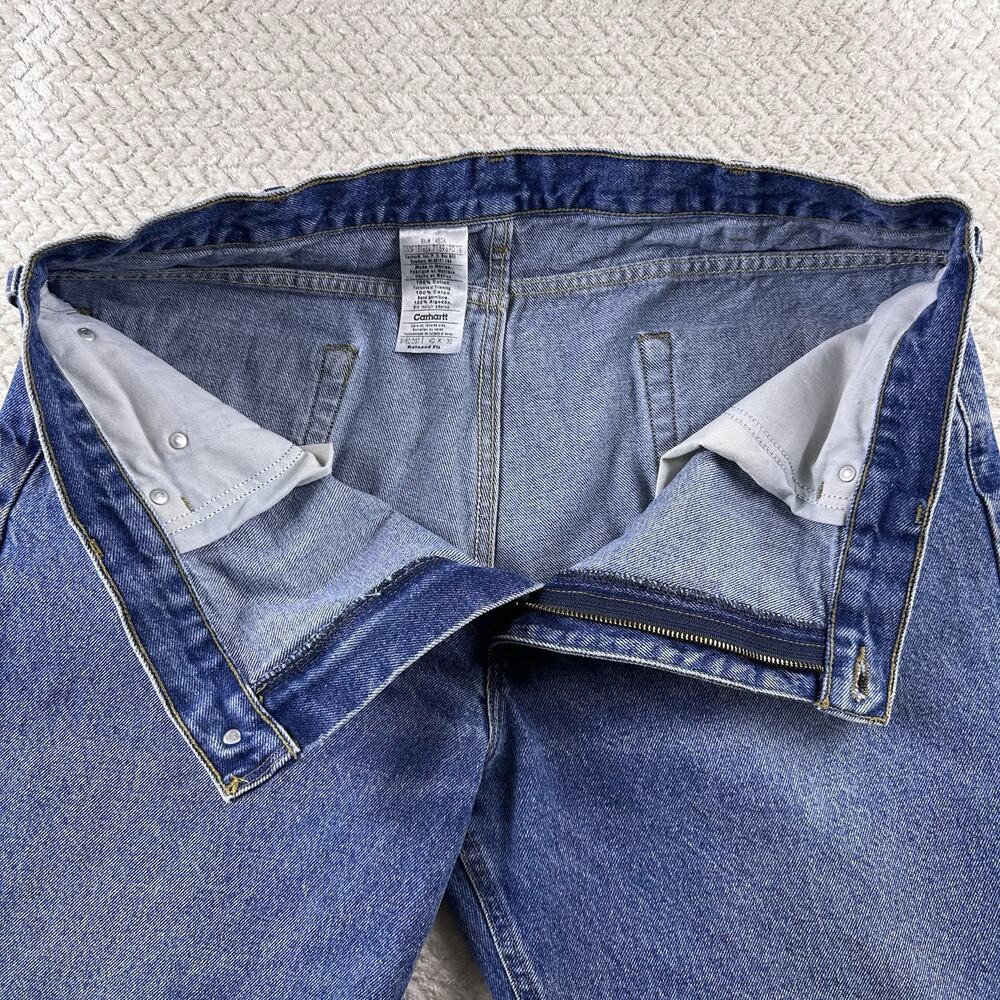 CARHARTT‎ Relaxed Fit Jeans Men's 40x30 Medium Wash Workwear 100% Cotton Denim - Picture 12 of 16